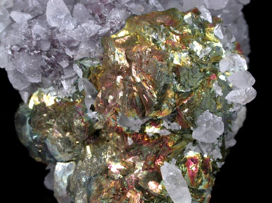 Chalcopyrite and Calcite from Kalahari Manganese Field, Northern Cape Province, South Africa