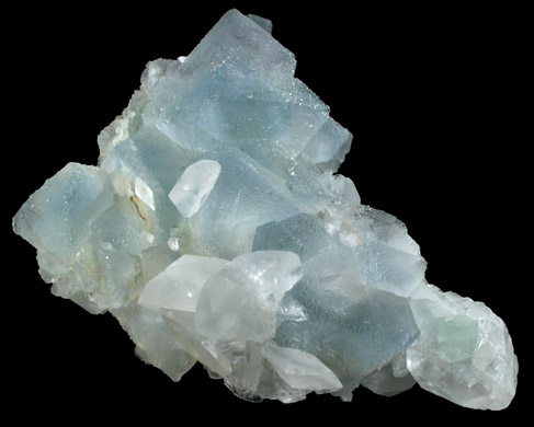 Fluorite with Calcite from Xianghualing Cassiterite Mine, 32 km north of Linwu, Hunan Province, China