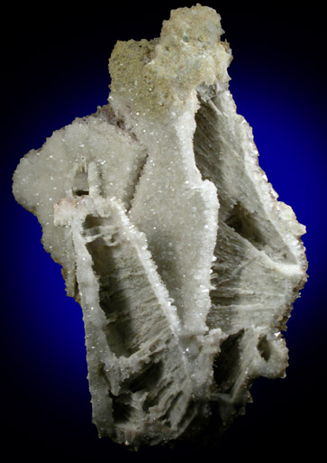 Quartz pseudomorphs after Anhydrite with Stilbite-Ca from Prospect Park Quarry, Prospect Park, Passaic County, New Jersey