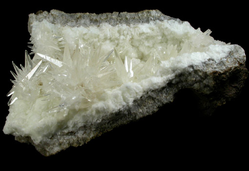 Calcite on Datolite from Millington Quarry, Bernards Township, Somerset County, New Jersey