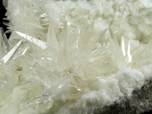 Calcite on Datolite from Millington Quarry, Bernards Township, Somerset County, New Jersey