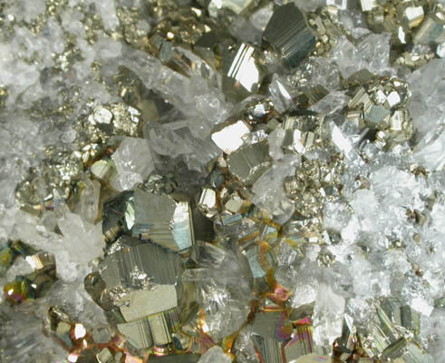 Pyrite and Quartz from Pearroya Mine, Huaron District, Cerro de Pasco Province, Pasco Department, Peru