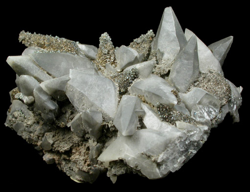 Calcite with Marcasite from Brushy Creek Mine, Viburnum Trend, Reynolds County, Missouri