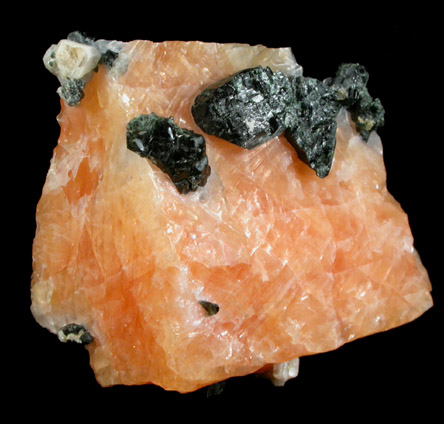 Diopside and Scapolite in Calcite from Route 6 Road Cut, Bear Mountain State Park, Orange County, New York