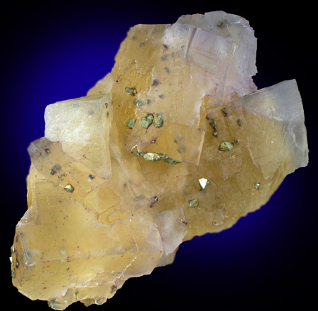 Fluorite with Chalcopyrite from Annabel Lee Mine, Harris Creek District, Hardin County, Illinois