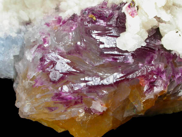 Fluorite, Calcite, Pyrite from Minerva #1 Mine, Cave-in-Rock District, Hardin County, Illinois