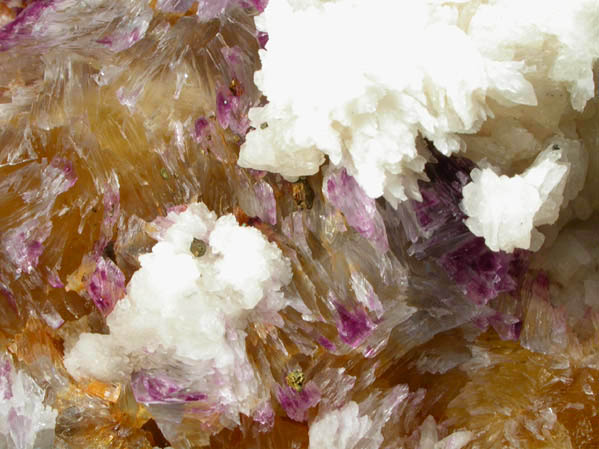 Fluorite, Calcite, Pyrite from Minerva #1 Mine, Cave-in-Rock District, Hardin County, Illinois