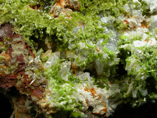 Pyromorphite with Wulfenite from Southwest Chester County Mine, Phoenixville, Chester County, Pennsylvania