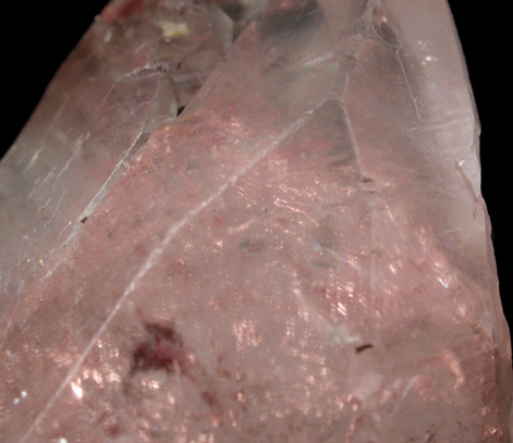 Copper inclusions in Calcite from Keweenaw Peninsula Copper District, Michigan