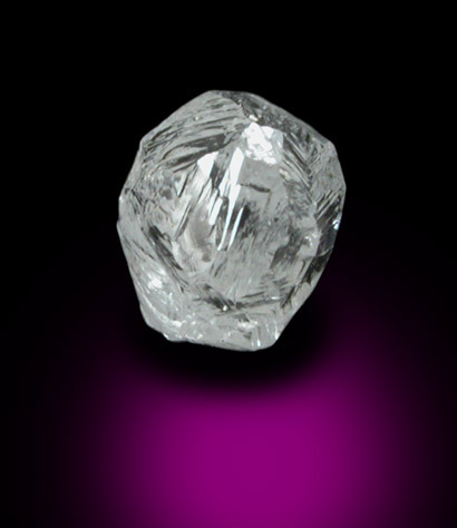 Diamond (0.41 carat colorless complex crystal) from Premier Mine, Gauteng Province, South Africa