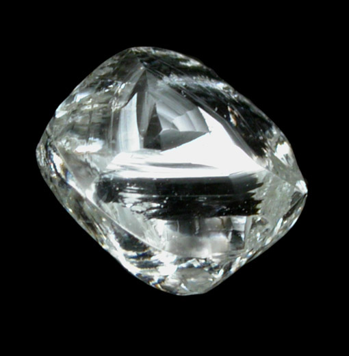 Diamond (0.50 carat colorless complex crystal) from Premier Mine, Gauteng Province, South Africa