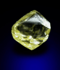 Diamond (0.41 carat yellow dodecahedral crystal) from Northern Cape Province, South Africa