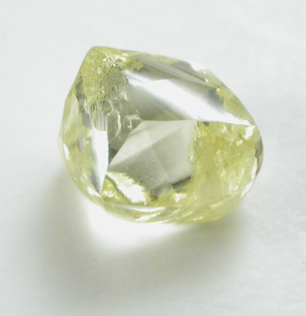Diamond (0.41 carat yellow dodecahedral crystal) from Northern Cape Province, South Africa