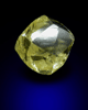 Diamond (0.55 carat yellow dodecahedral crystal) from Northern Cape Province, South Africa