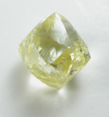 Diamond (0.55 carat yellow dodecahedral crystal) from Northern Cape Province, South Africa