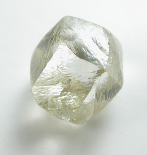 Diamond (1.23 carat yellow-gray dodecahedral crystal) from Koffiefontein Mine, Free State (formerly Orange Free State), South Africa