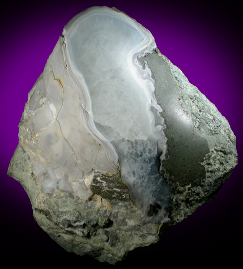 Quartz var. Agate from Summit Quarry, Union County, New Jersey