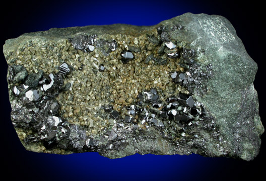 Magnetite with Diopside from Nordmark, Filipstad, Vrmland, Sweden
