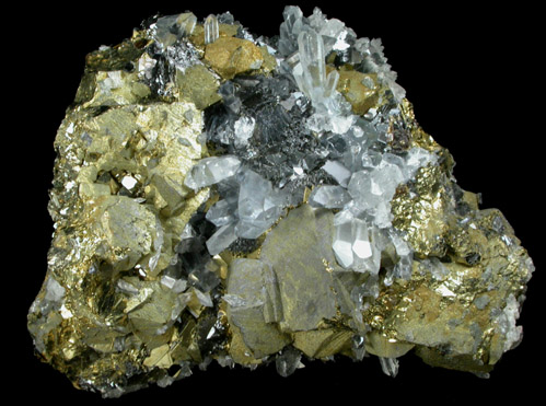 Chalcopyrite, Sphalerite, Quartz from Bansk Stiavnica (formerly Selmecbanya), Slovenske Rudohorie Mountains, Bansk Bystrica Region, Slovak Republic (Slovakia)