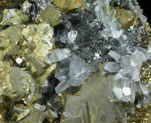 Chalcopyrite, Sphalerite, Quartz from Bansk Stiavnica (formerly Selmecbanya), Slovenske Rudohorie Mountains, Bansk Bystrica Region, Slovak Republic (Slovakia)