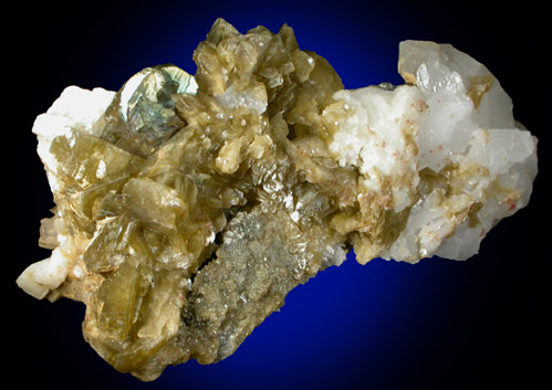 Siderite, Quartz, Chalcopyrite from Holl-patak (Crow Creek), Transylvania, Romania