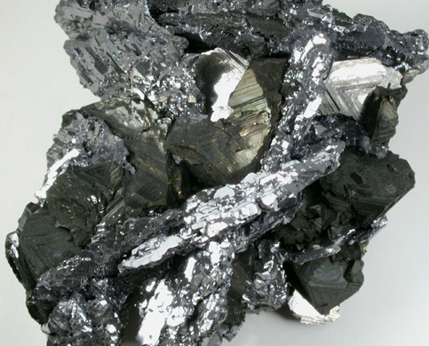 Galena (Spinel-law twinned crystals) with Sphalerite from Trepca District, 10 km east of Kosozska Mitrovica, Kosovo
