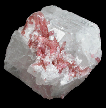 Inesite on Calcite from Wessels Mine, Kalahari Manganese Field, Northern Cape Province, South Africa