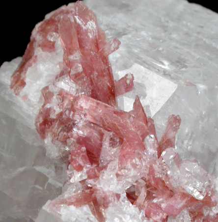 Inesite on Calcite from Wessels Mine, Kalahari Manganese Field, Northern Cape Province, South Africa