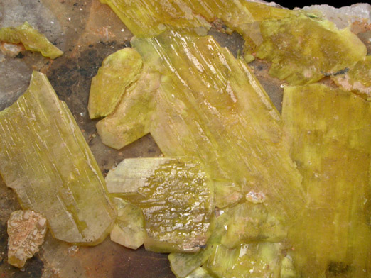 Ettringite-Sturmanite on Celestine from Wessels Mine, Kalahari Manganese Field, Northern Cape Province, South Africa