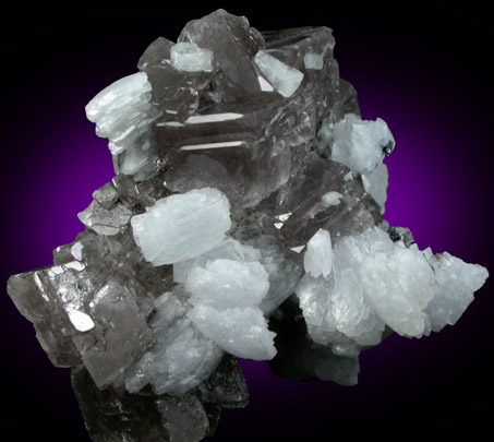 Brucite on Calcite from N'Chwaning Mine, Kalahari Manganese Field, Northern Cape Province, South Africa