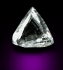 Diamond (0.73 carat colorless macle, twinned crystal) from Damtshaa Mine, near Orapa, Botswana