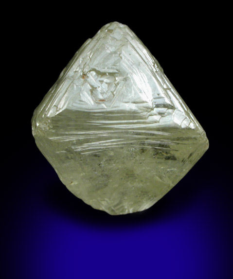 Diamond (7.80 carat yellow octahedral crystal) from Bakwanga Mine, Mbuji-Mayi (Miba), Democratic Republic of the Congo