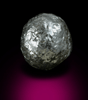 Diamond (4.75 carat dark-gray spherical Ballas crystal) from Paraguassu River District, Bahia, Brazil