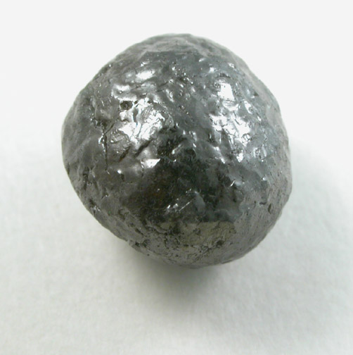 Diamond (4.75 carat dark-gray spherical Ballas crystal) from Paraguassu River District, Bahia, Brazil