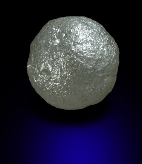 Diamond (3.95 carat gray spherical Ballas crystal) from Paraguassu River District, Bahia, Brazil