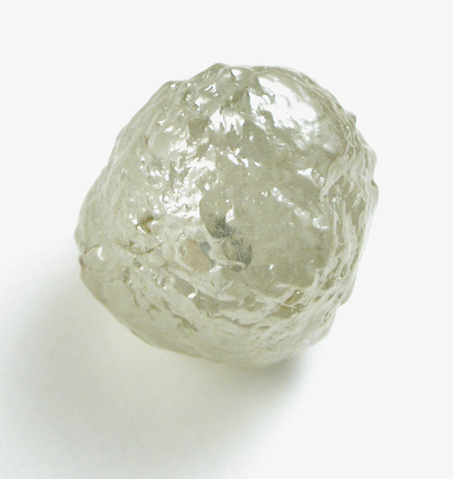 Diamond (4.32 carat gray spherical Ballas crystal) from Paraguassu River District, Bahia, Brazil