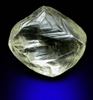 Diamond (4.09 carat gem-grade pale-yellow dodecahedral crystal) from Northern Cape Province, South Africa