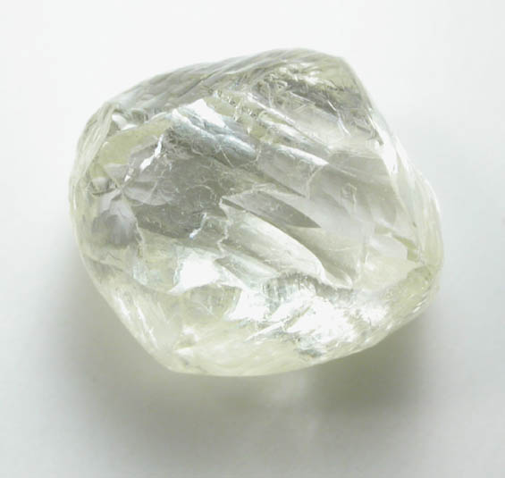 Diamond (4.09 carat gem-grade pale-yellow dodecahedral crystal) from Northern Cape Province, South Africa