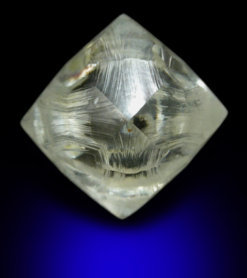 Diamond (4.19 carat gem-grade pale-yellow octahedral crystal) from Northern Cape Province, South Africa