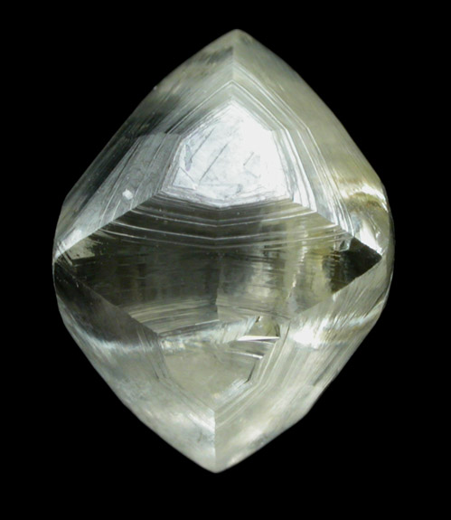 Diamond (4.19 carat gem-grade pale-yellow octahedral crystal) from Northern Cape Province, South Africa