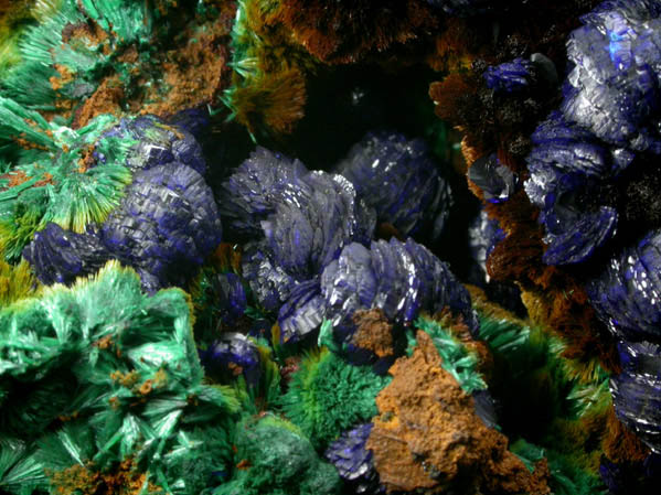 Azurite and Malachite from Bisbee, Warren District, Cochise County, Arizona