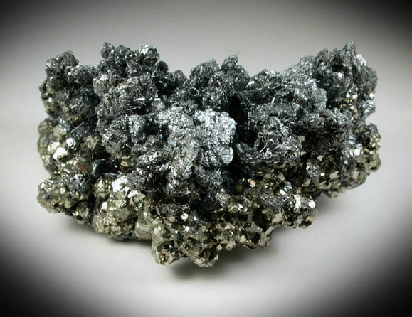 Andorite with Zinkenite on Pyrite from San Jose Mine, Oruro Department, Bolivia