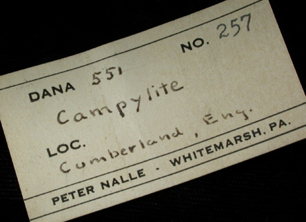 Mimetite var. Campylite from Caldbeck Fels, Cumberland, England