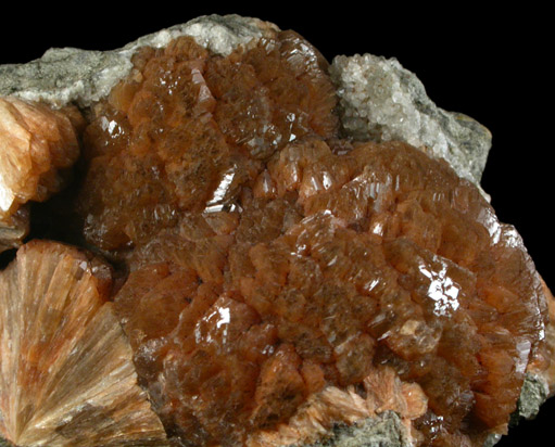 Stilbite-Ca from Houdaille Quarry (Consolidated Quarry), Little Falls Twp., north of Montclair State University, Essex County, New Jersey