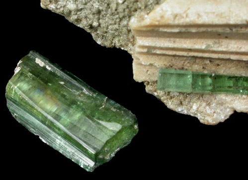 Elbaite Tourmaline in Cookeite from Mount Mica Quarry, Paris, Oxford County, Maine (Type Locality for Cookeite)