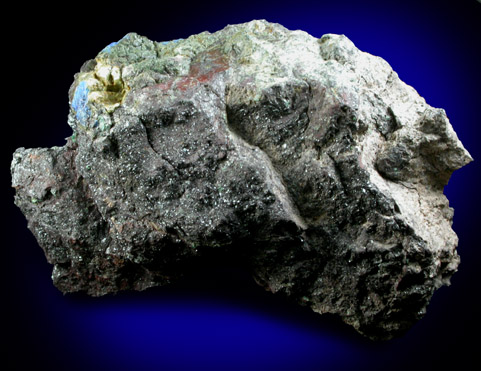 Hematite var. Specularite with Azurite from Swansea Mine, Bill Williams District, La Paz County, Arizona
