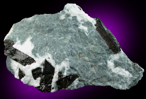 Neptunite in Natrolite from Benitoite Gem Mine, San Benito County, California