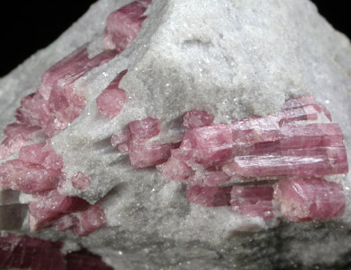 Elbaite var. Rubellite Tourmaline in Lepidolite from Stewart Mine, Pala District, San Diego County, California