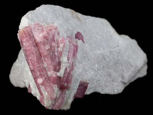 Elbaite var. Rubellite Tourmaline in Lepidolite from Stewart Mine, Pala District, San Diego County, California