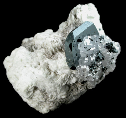 Hematite, Calcite, Gaudefroyite, Xonotlite from Wessels Mine, Kalahari Manganese Field, Northern Cape Province, South Africa